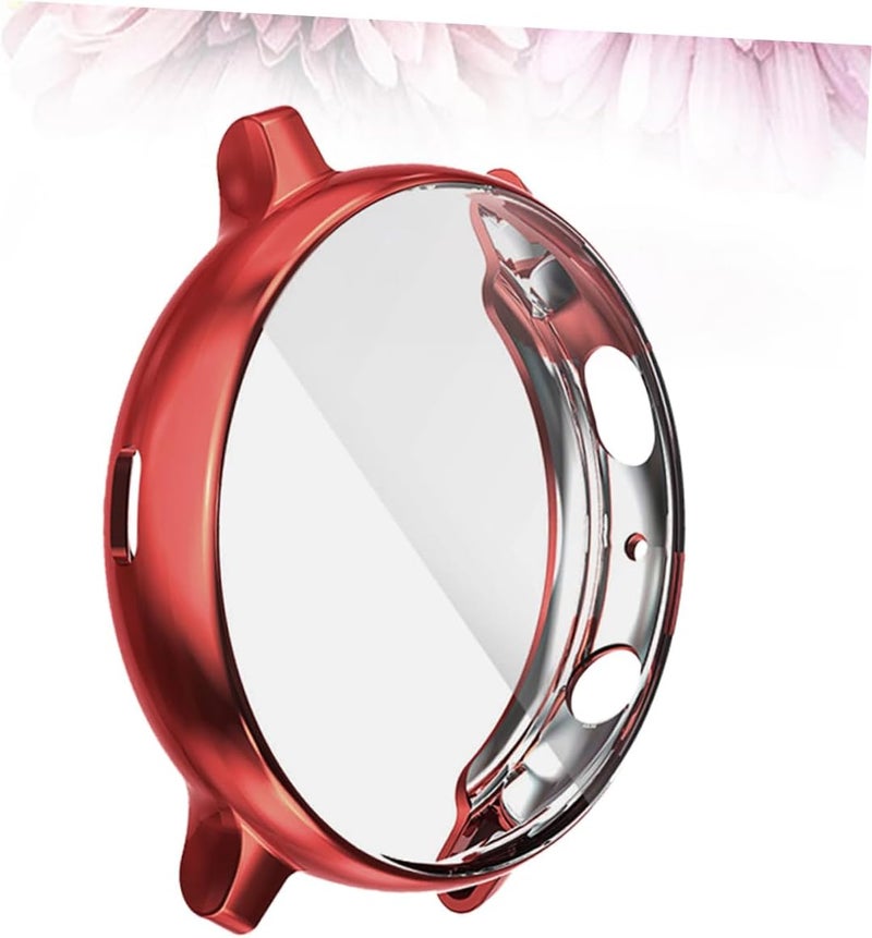 Electroplate Watch Case Cover Anti-Scratch Protective Frame for Watch Active Elegant Red Flexible TPU Design Easy Access to Controls and Sensors - Image 2
