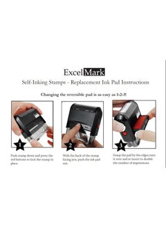 ExcelMark Not At This Address Self Inking Rubber Stamp Red Ink (Excelmark A1539)  - Image 3