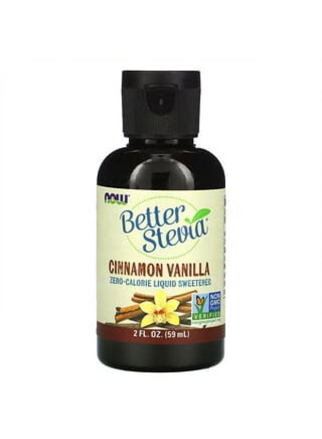 Now Foods NOW Foods, Better Stevia, Zero-Calorie Liquid Sweetener, Cinnamon Vanilla, 2 fl oz (60 ml) - Image 2