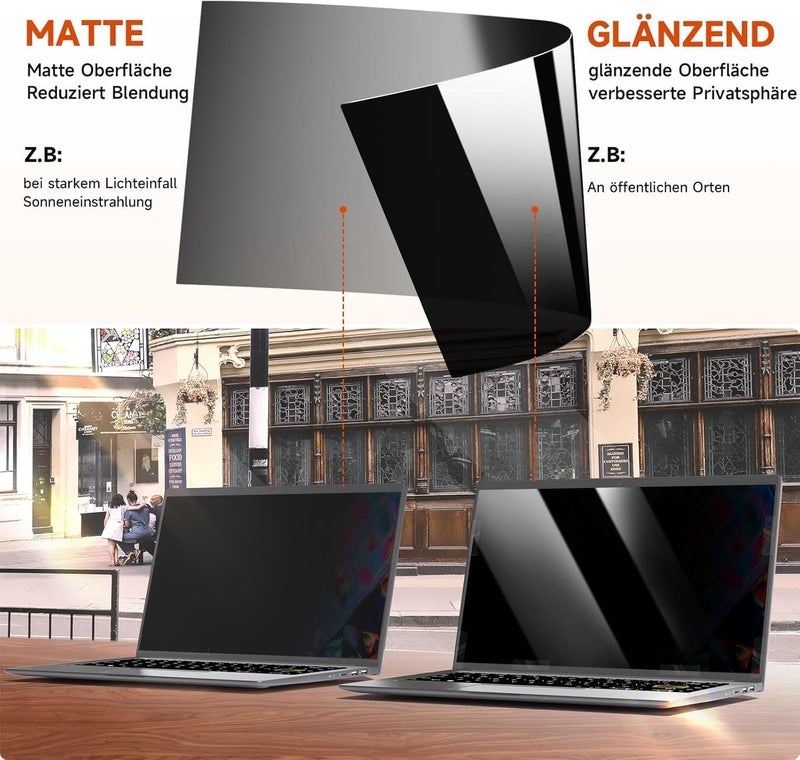 Mamol Monitor Privacy Filter, Anti-Blue Light Filter, Removable Privacy Screen, Anti Blue Light Anti-Glare Screen Protector (1 for Laptop 14 16:10) - Image 5