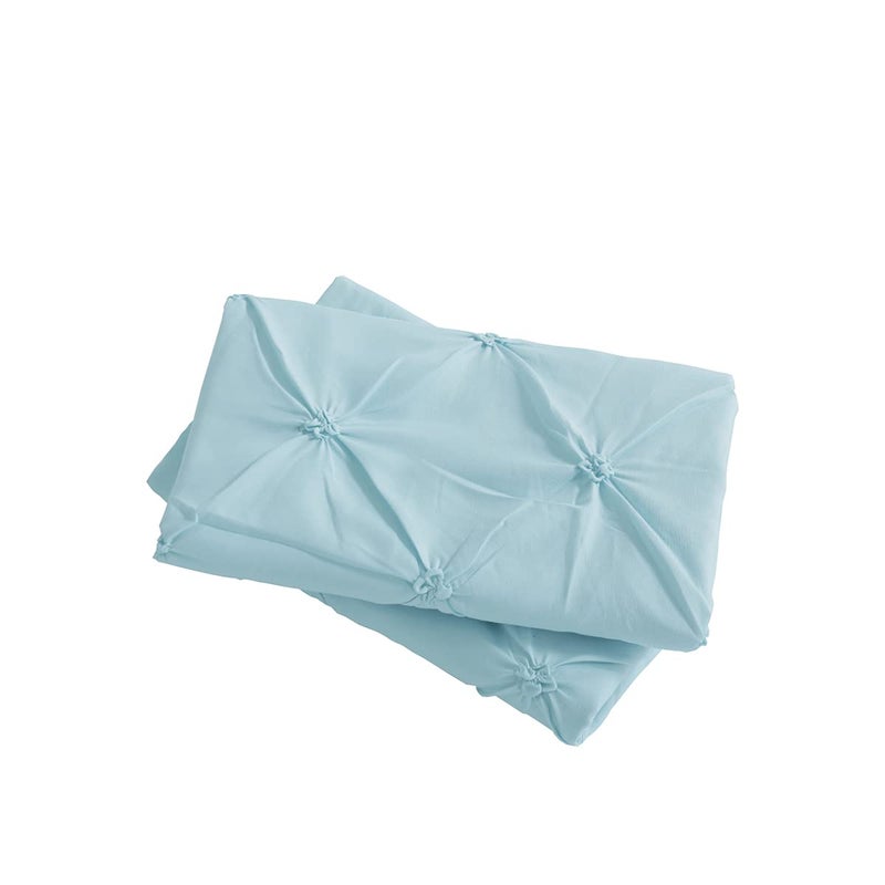 Vaulia Lightweight Soft Microfiber Pintuck Pillow Shams  Well Crafted Pinch Pleat  King Size (20x36) Light Blue 2-Pack - Image 4