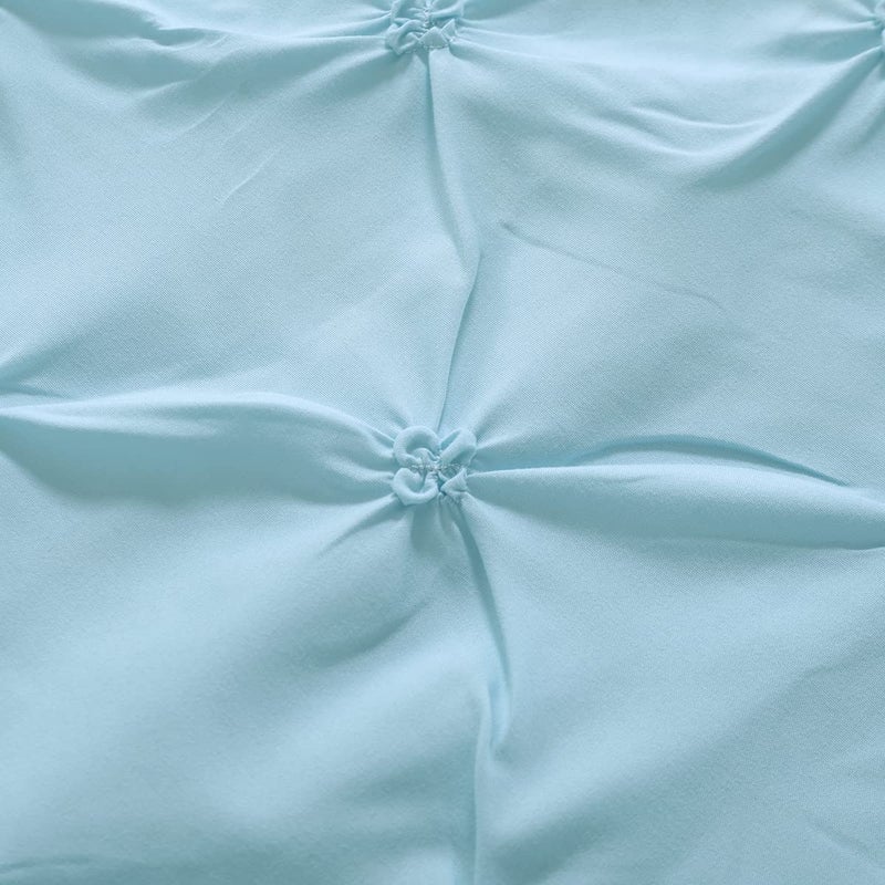 Vaulia Lightweight Soft Microfiber Pintuck Pillow Shams  Well Crafted Pinch Pleat  King Size (20x36) Light Blue 2-Pack - Image 3