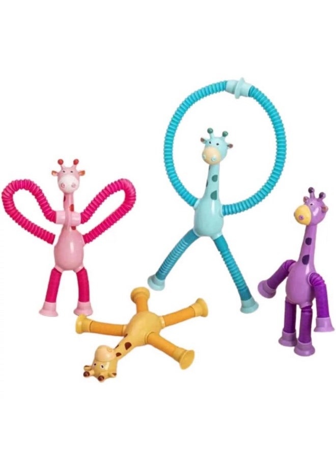 Kiti Kits KITI KITS Pop Tubes,Giraffe Or Robotics Fidget Tubes Sensory Toys Pack, Toddler Sensory Toys Imaginative Play & Stimulating Creative Learning (Pack of Giraffe-2)  - Image 1