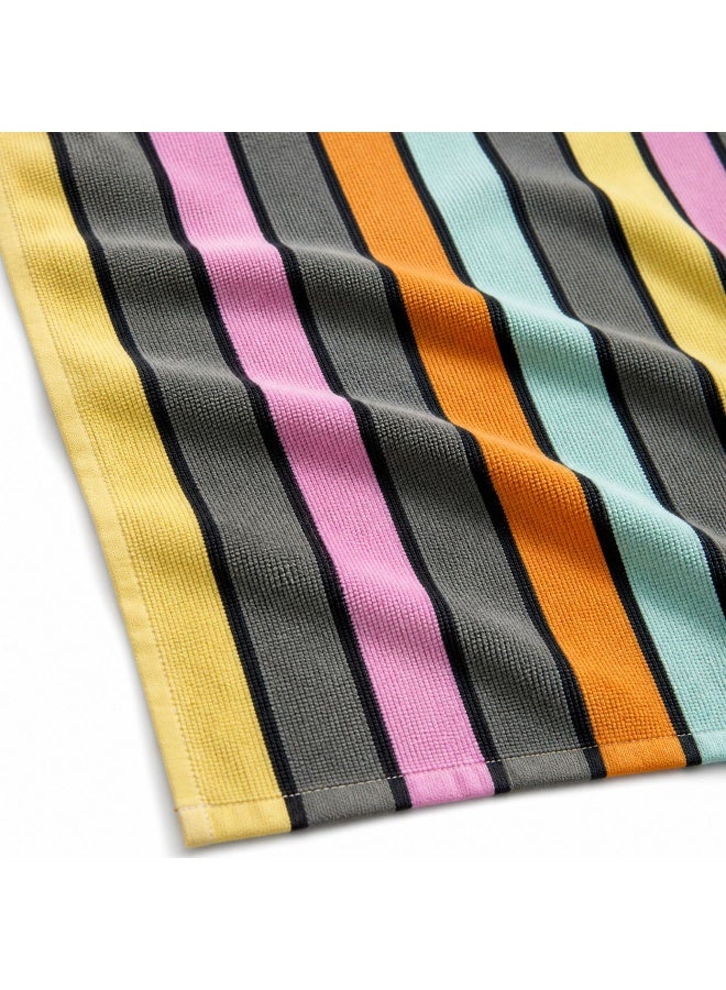 snooze Beach towel, 170*90 cm, orange sea stripes design - Image 2