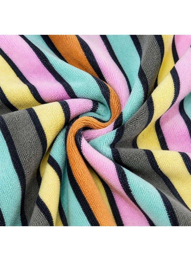 snooze Beach towel, 170*90 cm, orange sea stripes design - Image 5