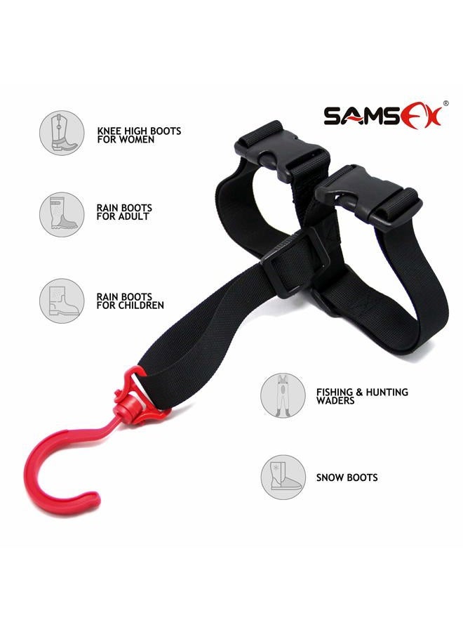 SAMSFX Fishing Wader Boot Hanger Hanging Strap Belt with Metal Hook Plastic Hook - Image 4
