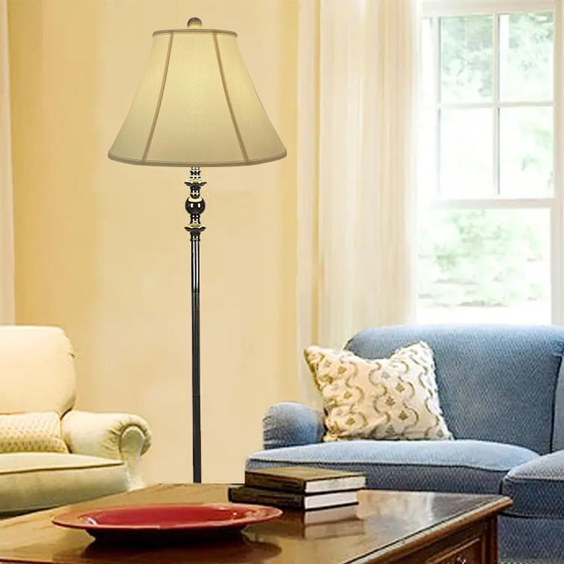 TOOTOO STAR Bell Lamp Shades, 7" x 15" x 10.5" Royal Style Spider LampShade or Table and Floor Lamps, Home Decor Beige Floor Lamp Table Lamp Shade - Image 5