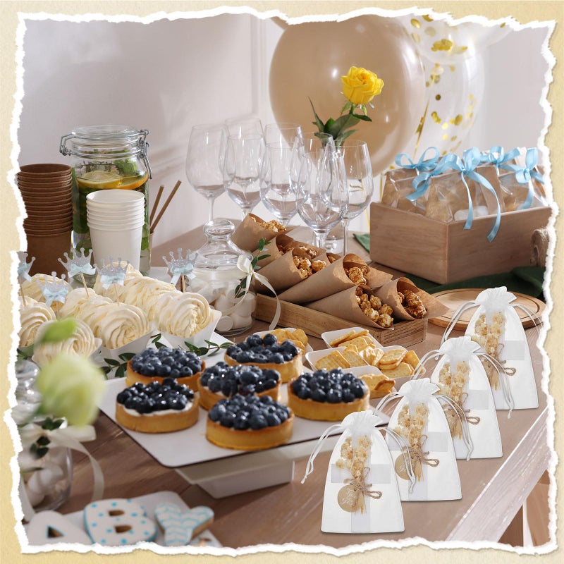 Flutesan 12 Sets Baptism Favors for Guests First Communion Wooden Cross Fridge Magnets with Flower and Bag, Christian Souvenirs Gift for Party Decoration, Baby Shower, Kitchen Decor (Classic,White) - Image 4