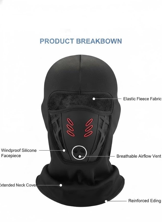 Balaclava Face Mask Men Winter Rider Warm Anti-haze Mask, Windproof Thermal Full Face Cover for Skiing, 3D Design Breathable Bandana, for Skiing,Snowboarding, Motorcycle & Cold Weather Outdoor Use - Image 2