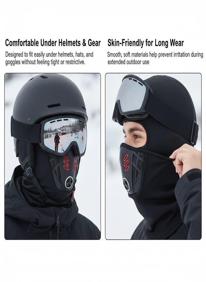 Balaclava Face Mask Men Winter Rider Warm Anti-haze Mask, Windproof Thermal Full Face Cover for Skiing, 3D Design Breathable Bandana, for Skiing,Snowboarding, Motorcycle & Cold Weather Outdoor Use - Image 4