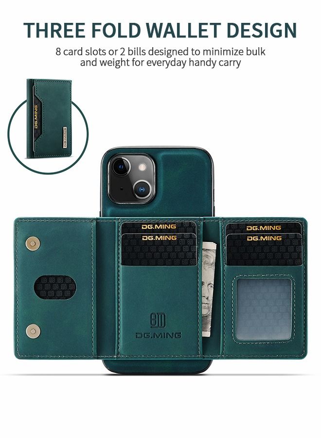 GROIC جراب لهاتف iPhone 14 Max/IPhone 14 Plus، جراب محفظة 2 في 1، جراب جلدي رفيع عتيق مع محفظة مغناطيسية قابلة للفصل ثلاثية الطي، جراب جلدي لهاتف iPhone 14 Max مقاس 6.7 بوصة مع جيب حامل بطاقات - Image 3