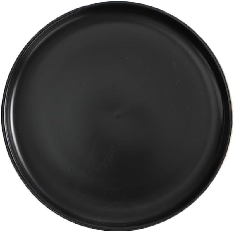Solid color ceramic plate single or set of four pieces dinner dessert salad bread party serving wedding household yellow plate black 8inch - Image 1