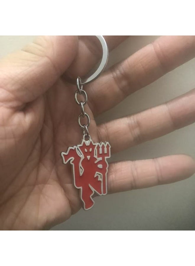 1 Piece Zinc Alloy Paint Double-Sided Keychain, Football Club Pendant