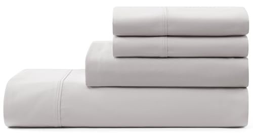UGG Queen Sheet Set 4-Piece Luxury Cooling Sheets Deep Pockets Premium Bedding with 2 Pillow Shams Hypoallergenic Machine Washable Soft Lightweight Bed Set for Bedroom, Queen, Stone Grey (Hedi) - Image 1