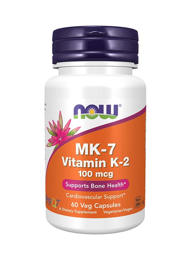 now Vitamin K-2 (Mk7) 100 Mcg 60 Vegan Caps