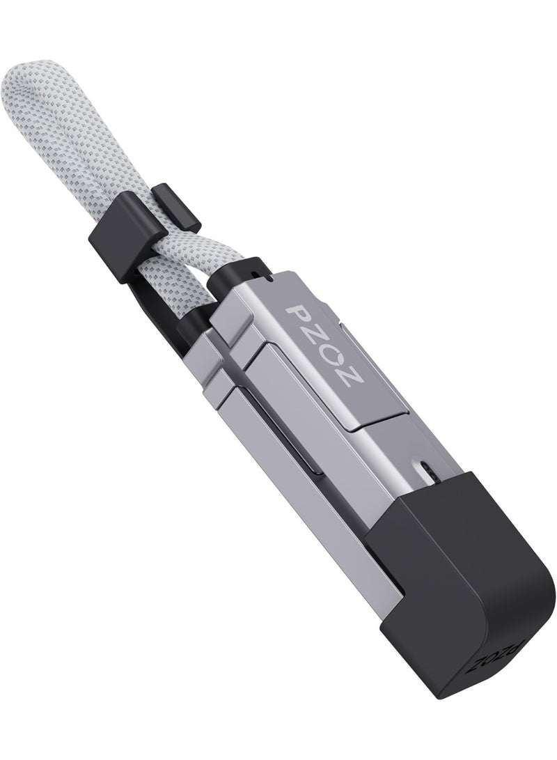 PZOZ USB C to Lightning Cable 0.18M, 140W 4 in 1 Multi Charging Cable, Portable Keychain Charger Short Type C Cable with LED Display, Fast Charging Cord for iPhone 17 15 16 Pro Max Samsung power bank - Image 1