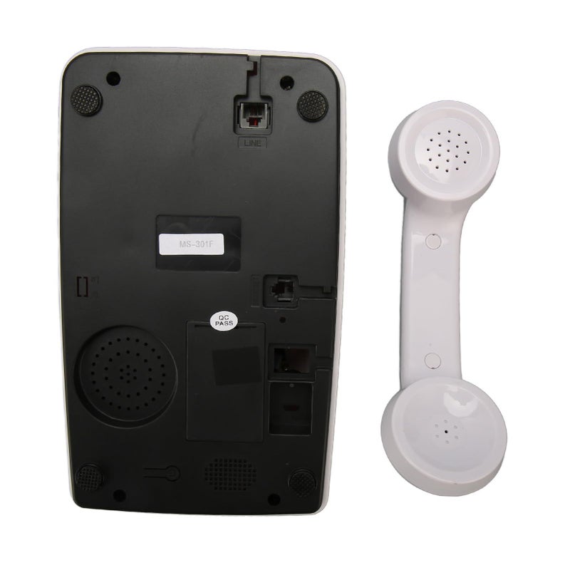 Retro Rotary Desk Phone Vintage Landline White for Home Office Cafe - Image 5