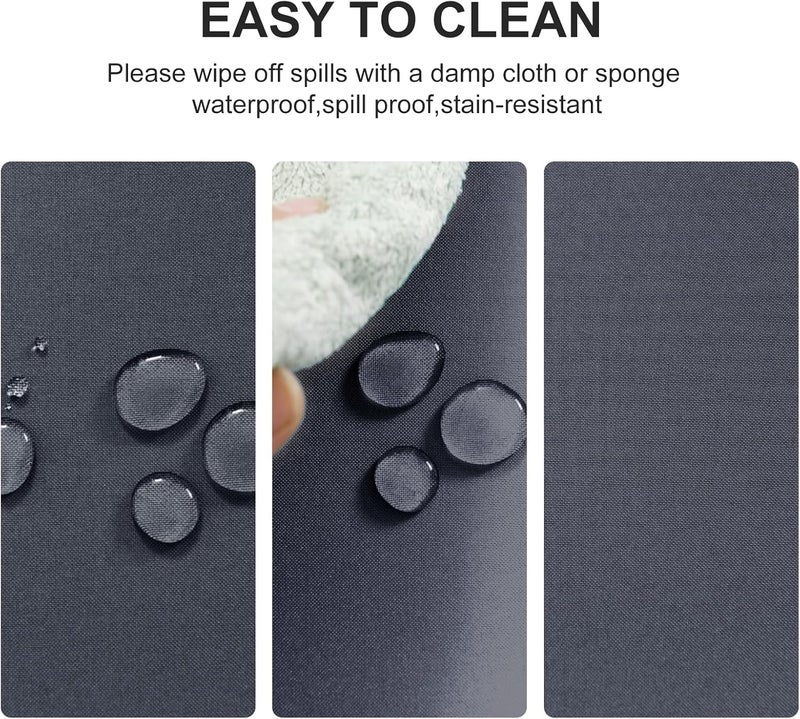 DWCN Grey Tablecloth Outdoor Weatherproof 110 x 110 cm Stain Protection Washable Water-Repellent Table Linen Wipe Clean Waterproof Tablecloth for Dining Room, Garden, Party, Weddings or Household - Image 2