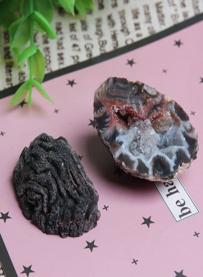 Acxico 5Pcs Mini OCO Geodes Collection Natural Crystal Agate Halves - Image 5
