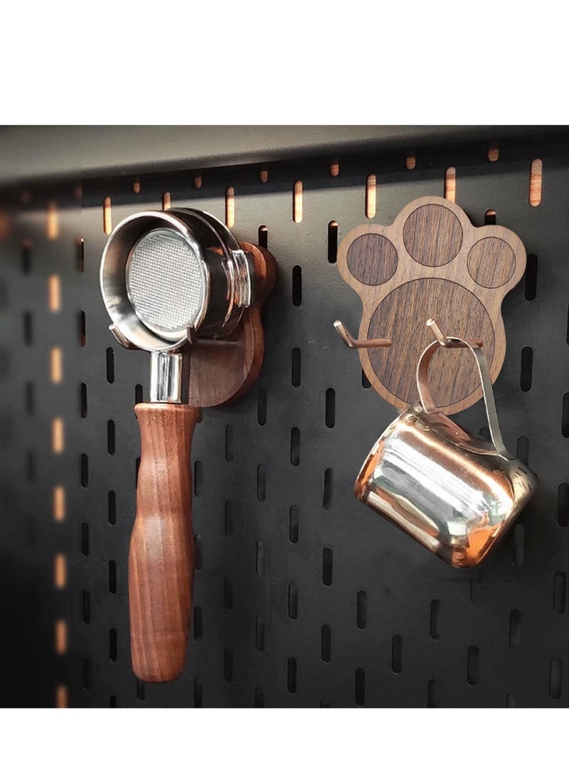 SYOSI Wall-Mounted Portafilter Holder, coffee Portafilter Wall Mount Rack Barista Tools, Premium Espresso Machine Accessories-Secure & Easy Installation-Suits 51mm, 54mm & 58mm Portafilters - Image 2