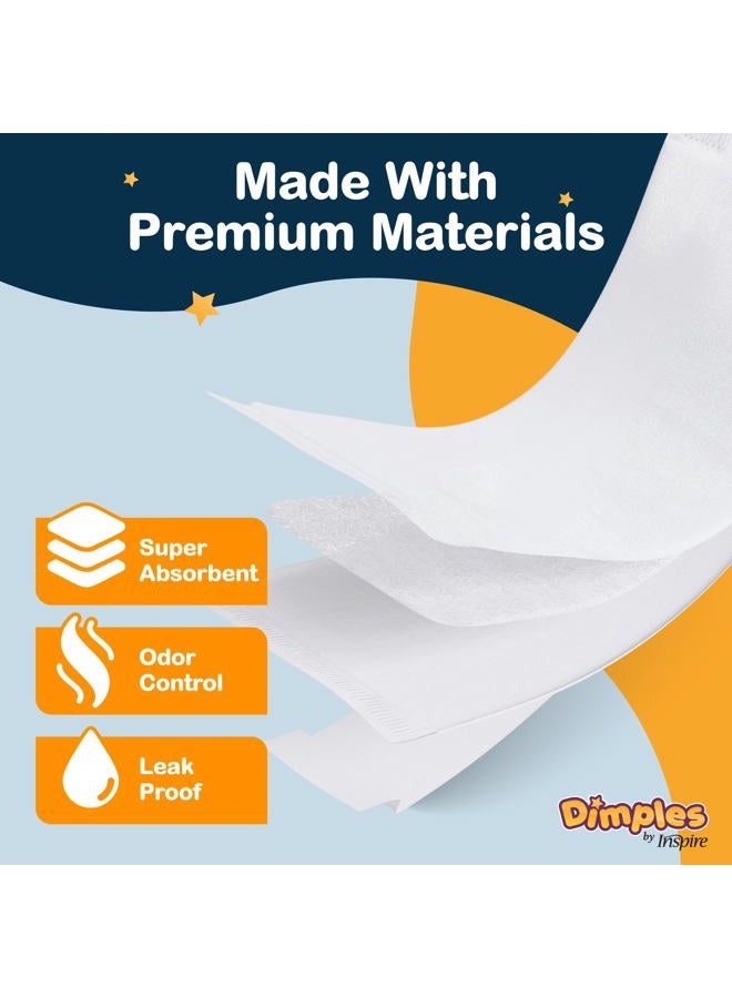 Inspire Dimples Booster Pads, Baby Diaper Doubler with Adhesive for Secure Fit | 1 Size Fits All Diapers | Boosts Absorbency No More leaks 60 Count - Image 5