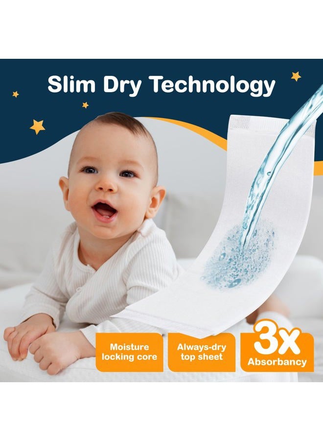 Inspire Dimples Booster Pads, Baby Diaper Doubler with Adhesive for Secure Fit | 1 Size Fits All Diapers | Boosts Absorbency No More leaks 60 Count - Image 3