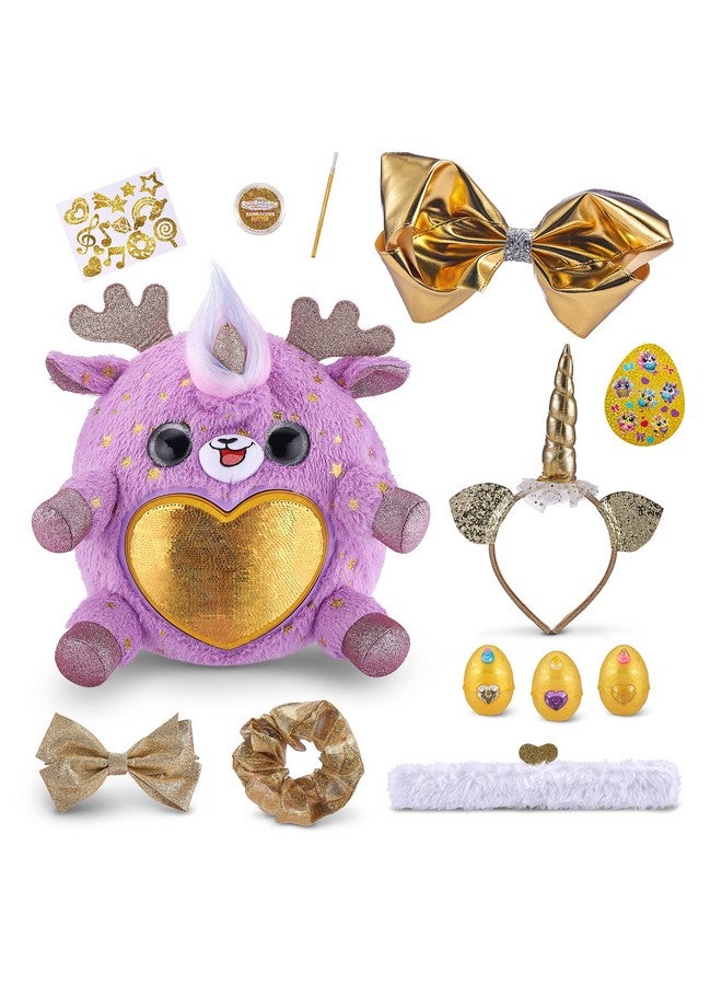 Rainbocorns Epic Golden Egg By Zuru (Reindeer), Girls Toy Includes Stuffed Animal With 25+ Golden Surprises, With Rings, Stickers, Bows, And More Girls Gift Idea - Image 2