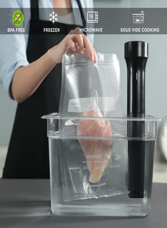 Wevac 8" x 12" Precut Vacuum Sealer Bags, 200 Count, Includes 5 Liquid Block Bags & 5 Bone Guard Pieces, Heavy Duty for Food Storage, Sous Vide & Meal Prep - Image 4
