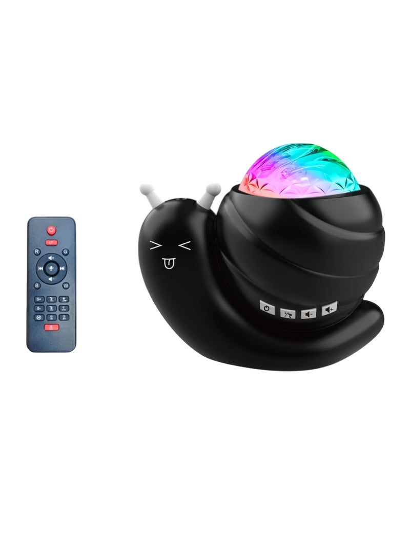 Star Projector Night Light, Lightweight And Portable Galaxy Projector Light, Durable Starry Sky Projector Lamp, Snail Kid Night Light For Kids Adults, (1pc, Black, Bluetooth Version)  - Image 1