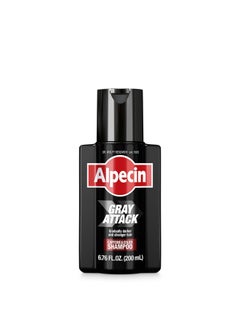 Alpecin Alpecin Gray Attack Caffeine & Color Shampoo for Men 6.76 Fl Oz | Gradually Darker and Stronger Hair | Natural Looking Color Effect for Less Grays | Leaves Hair Feeling Stronger  - Image 1