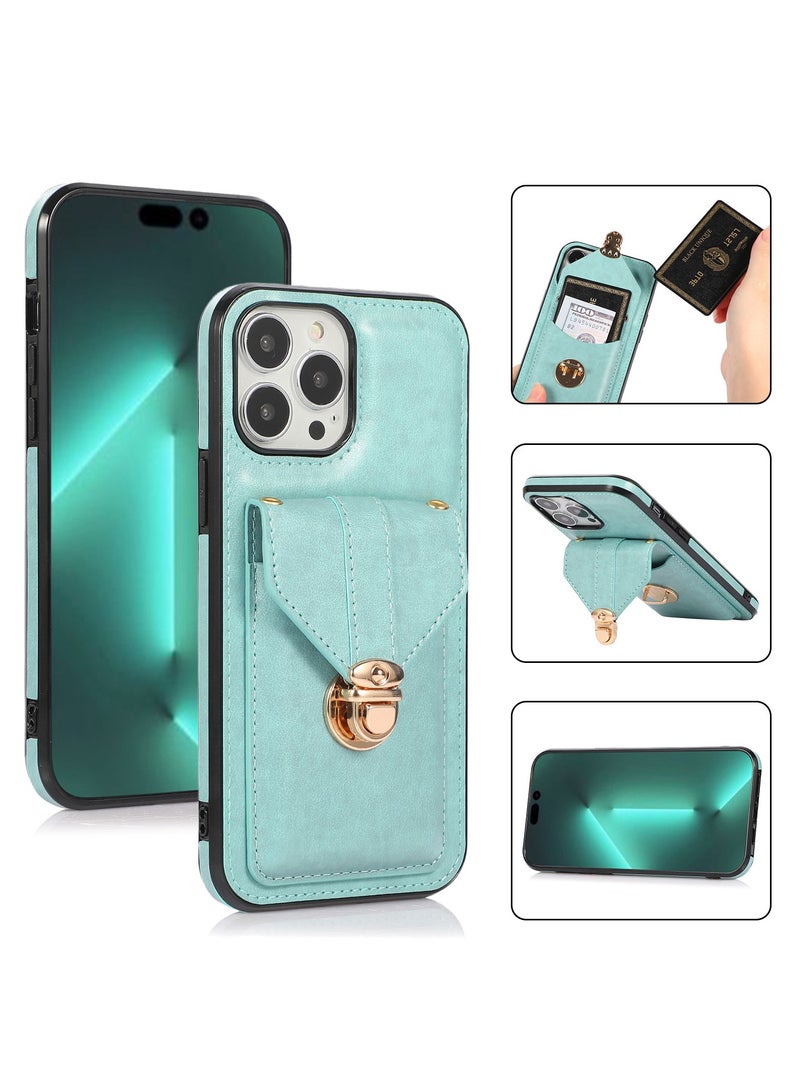 Gerenic Phone Case, Cover for iPhone 15/ 15Plus/ 15Pro/ 15Pro Max, Crossbody Wallet Case with Card Slot Holder, Wrist Strap Shoulder Protective Cover  - Image 2