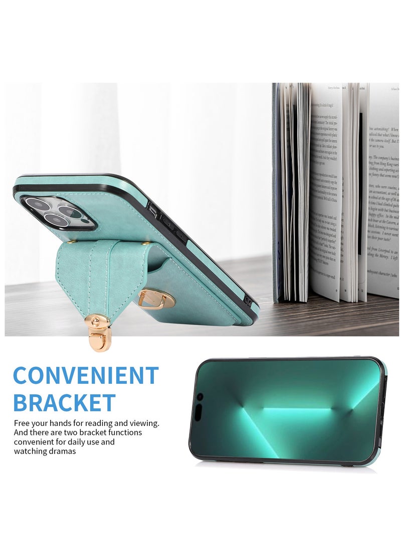 Gerenic Phone Case, Cover for iPhone 15/ 15Plus/ 15Pro/ 15Pro Max, Crossbody Wallet Case with Card Slot Holder, Wrist Strap Shoulder Protective Cover  - Image 3