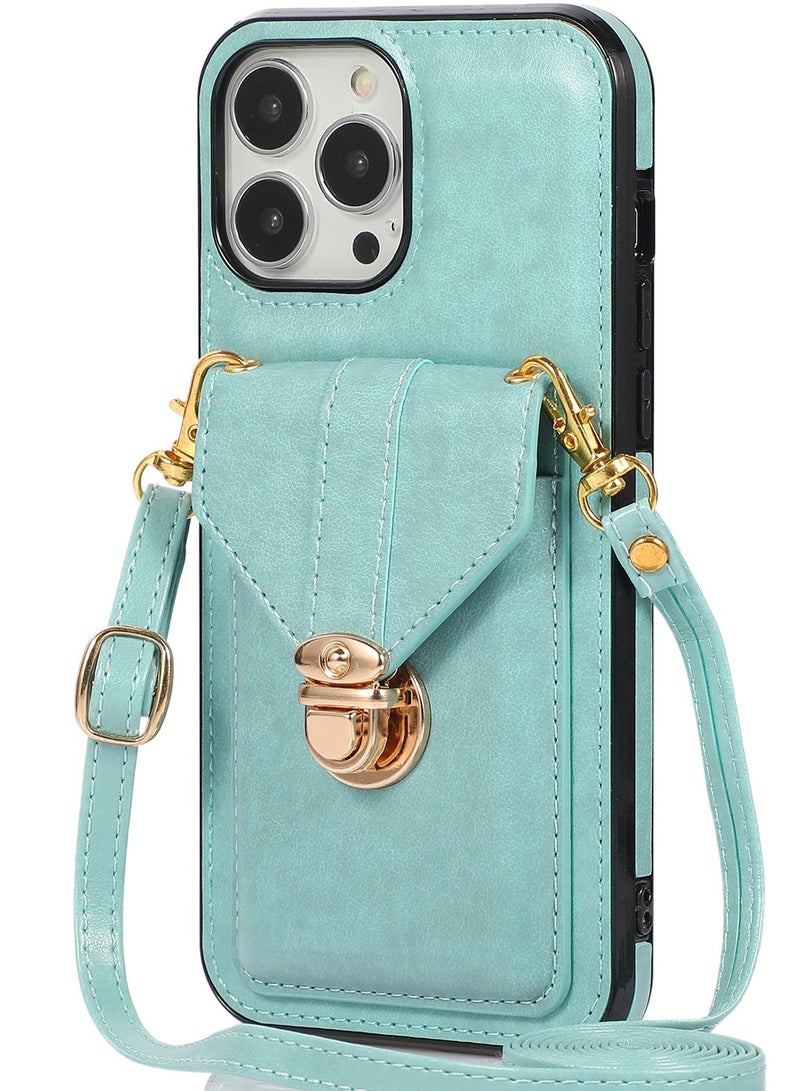 Gerenic Phone Case, Cover for iPhone 15/ 15Plus/ 15Pro/ 15Pro Max, Crossbody Wallet Case with Card Slot Holder, Wrist Strap Shoulder Protective Cover  - Image 1