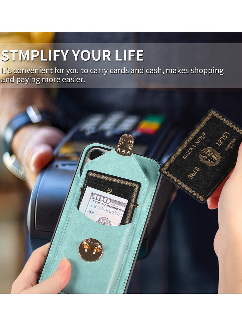 Gerenic Phone Case, Cover for iPhone 15/ 15Plus/ 15Pro/ 15Pro Max, Crossbody Wallet Case with Card Slot Holder, Wrist Strap Shoulder Protective Cover  - Image 5