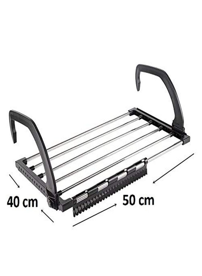 HOME CUBE 1 Pc Foldable Drying Rack, Indoor/Outdoor Easy Install Folding Clothes Towels Drying Rack Shoe Rack Hanging on the Door Bathroom Windowsill Guardrail Corridor Balcony - Image 5