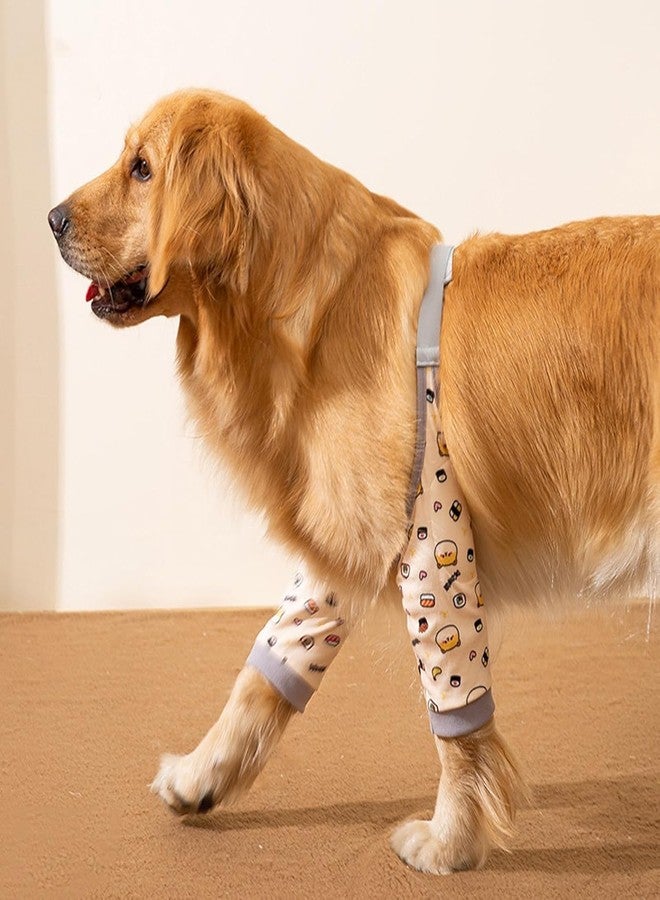 BharatBazaar Dog Elbow Protector Pad, Dog Elbow Protector for Calluses, 20-27kg Dogs Recovery Suit for Front Legs, Soft Recovery Sleeves with Elastic Band, Knee Brace Pads for L Dogs Stop Licking Wounds - Image 3