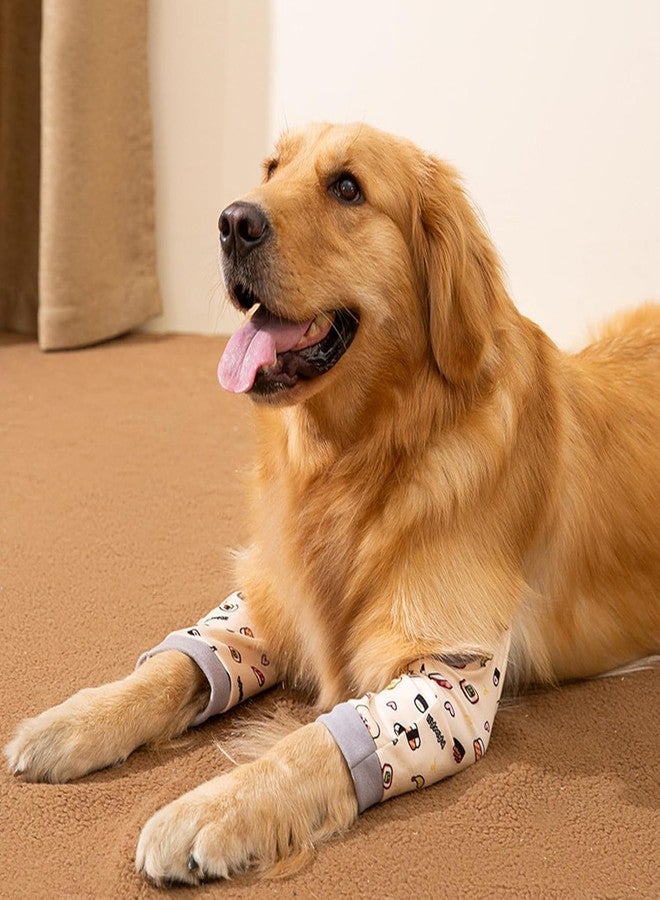 BharatBazaar Dog Elbow Protector Pad, Dog Elbow Protector for Calluses, 20-27kg Dogs Recovery Suit for Front Legs, Soft Recovery Sleeves with Elastic Band, Knee Brace Pads for L Dogs Stop Licking Wounds - Image 5