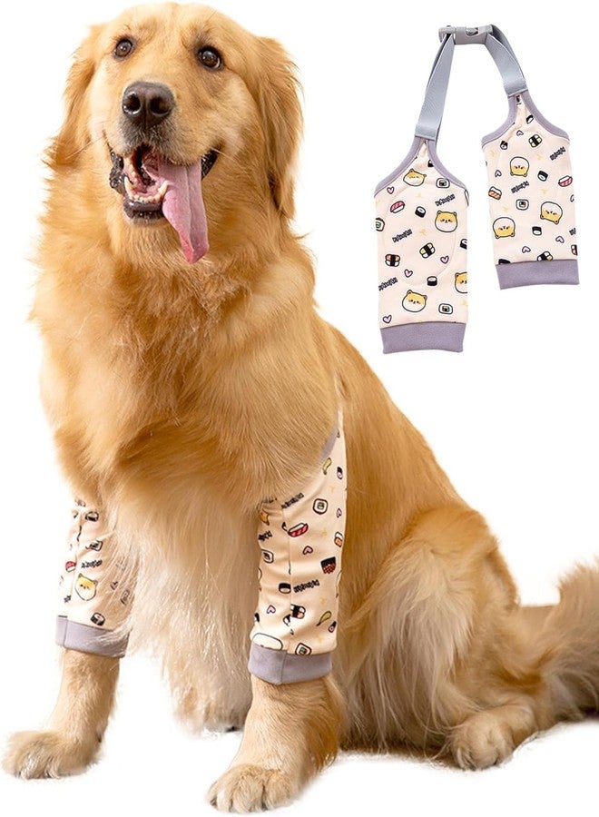 BharatBazaar Dog Elbow Protector Pad, Dog Elbow Protector for Calluses, 20-27kg Dogs Recovery Suit for Front Legs, Soft Recovery Sleeves with Elastic Band, Knee Brace Pads for L Dogs Stop Licking Wounds - Image 1