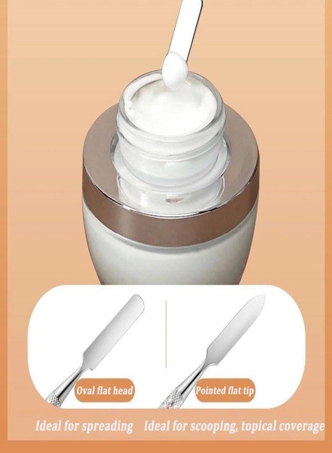 EastyGold Cosmetic Makeup Palette with Spatula Stainless Steel Make Up Mixing Palette for Women Girls Face 4.5 x 2.9 Inches - Image 5