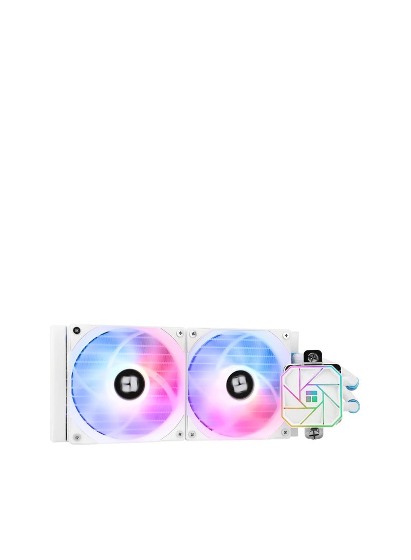 Thermalright Aqua Elite 240 White V3 Dual PWM ARGB Liquid CPU Fan with S-FDB Bearings, PWM Controlled Efficient Pump, for AMD/AM4/AM5, Intel LGA1150/1151/1200/2011/1700(AE240) - Image 1