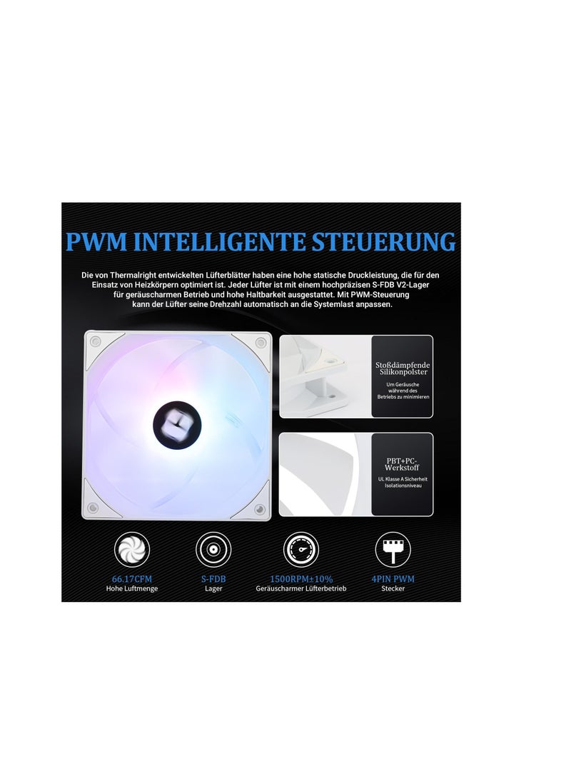 Thermalright Aqua Elite 240 White V3 Dual PWM ARGB Liquid CPU Fan with S-FDB Bearings, PWM Controlled Efficient Pump, for AMD/AM4/AM5, Intel LGA1150/1151/1200/2011/1700(AE240) - Image 5