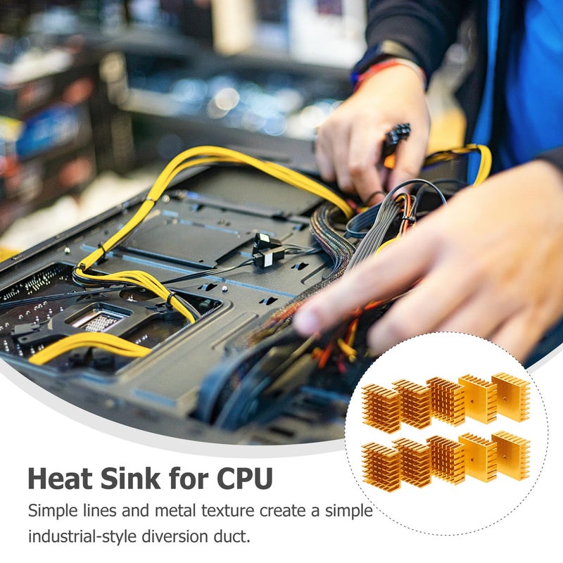 10pcs Aluminum Heat Sink Radiator Cooler Fin for IC Chip CPU GPU Cooling Module Efficient Heat Dissipation - Image 3