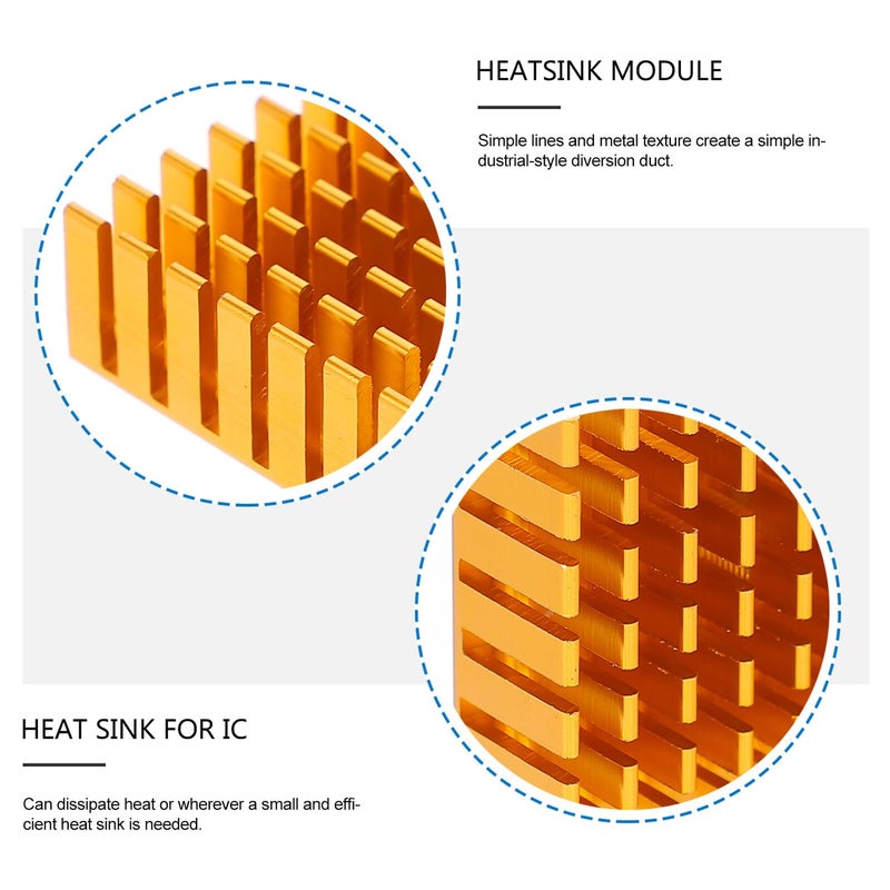 10pcs Aluminum Heat Sink Radiator Cooler Fin for IC Chip CPU GPU Cooling Module Efficient Heat Dissipation - Image 5