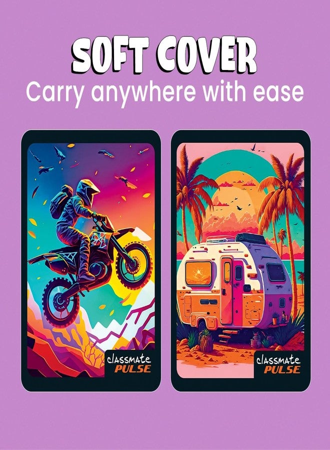 Classmate Pulse Single Subject Spiral Notebook - Pack of 4 | Unruled | 200 Pages | 24.0cm x 18.0cm | Attractive Cover Designs | Soft Cover |Notebooks for College Students - Image 5