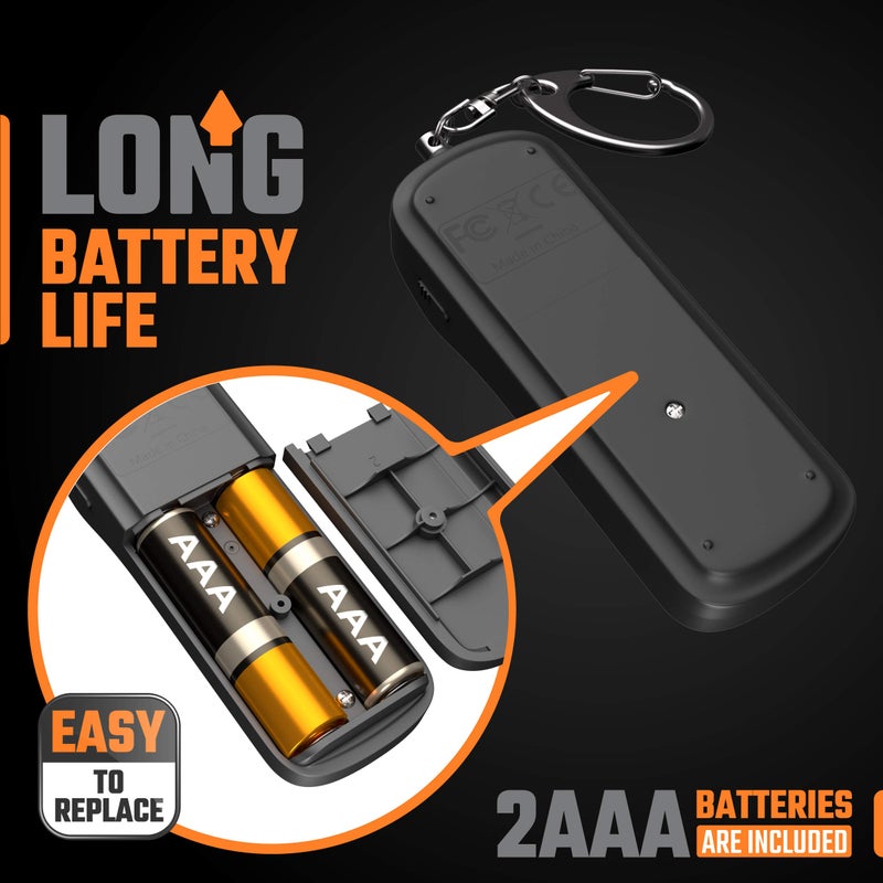 WETEN Personal Alarm Keychain for Women Self Defense - Loud Safety Whistle Alert Device with LED Light – 130 dB Emergency Security Handheld Siren Key Chain by WETEN, Black - Image 4