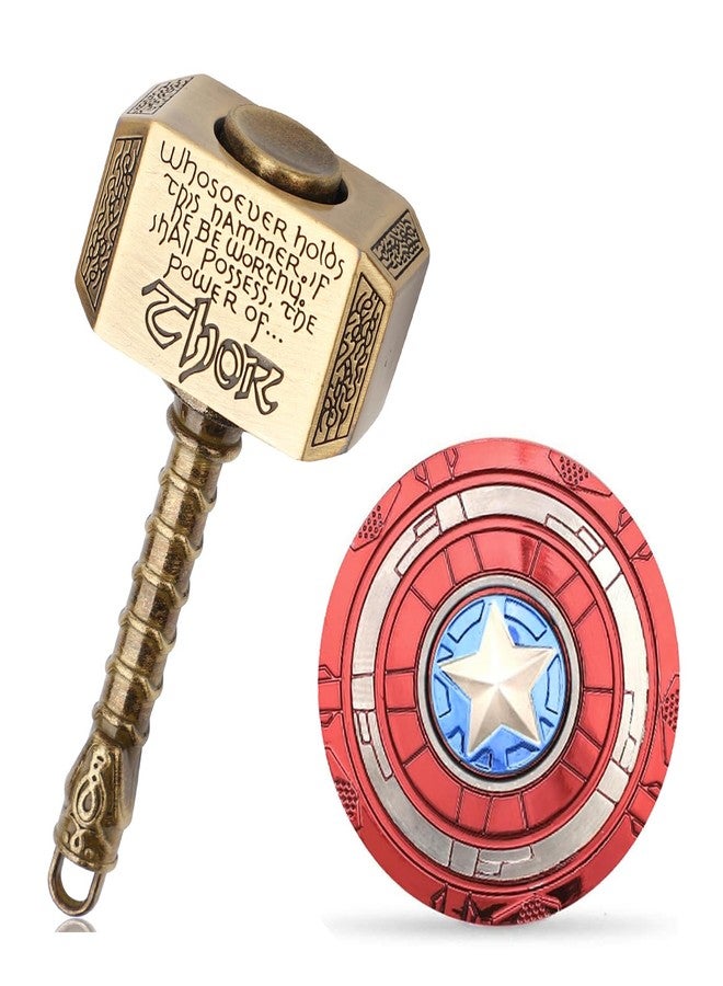 Gamtec Fidget Chain Hammer Spinners Metal Fidgit Finger Hand Spinner Cube Block Anxiety Toy Focus Copper Toys Fingertip Gyro Stress Relief For Kids Adults(Bronze) - Image 1