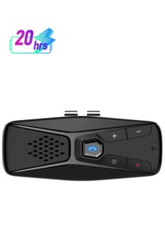 KASTWAVE Car Bluetooth Handsfree Speakerphone, Wireless Bluetooth 5.0 Speaker with Back-Clip, Car Sun Visor Bluetooth Receiver Music Player Adapter Auto Power On Off, Black  - Image 1