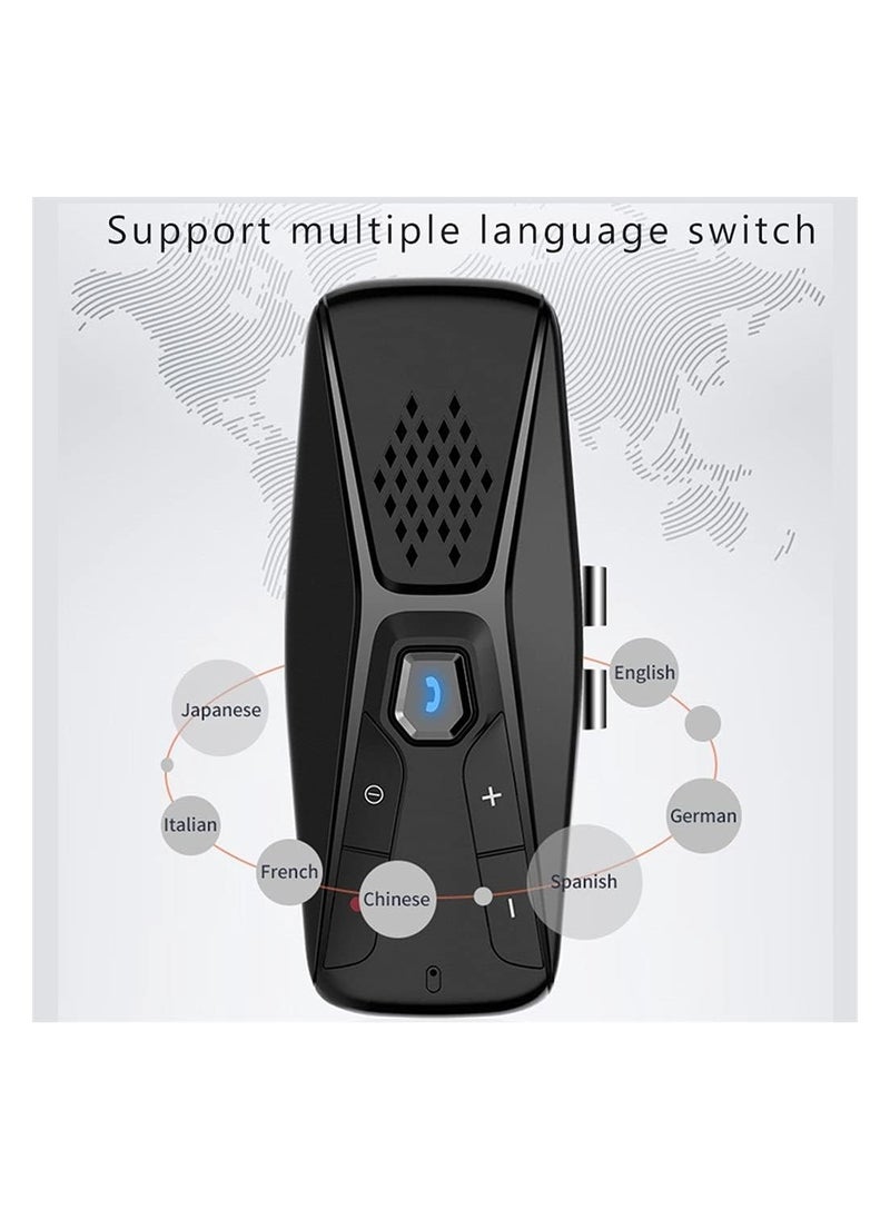 KASTWAVE - Car Bluetooth Handsfree Speakerphone, Wireless Bluetooth 5.0 Speaker with Back-Clip, Car Sun Visor Bluetooth Receiver Music Player Adapter Auto Power On Off, Black - Image 1