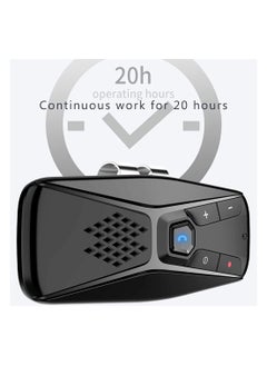 KASTWAVE Car Bluetooth Handsfree Speakerphone, Wireless Bluetooth 5.0 Speaker with Back-Clip, Car Sun Visor Bluetooth Receiver Music Player Adapter Auto Power On Off, Black  - Image 4