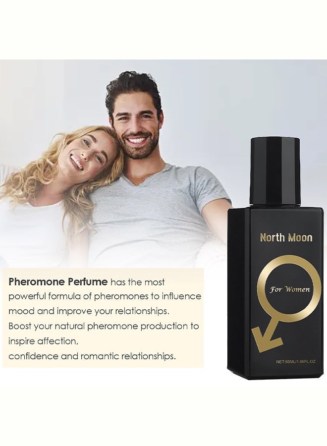 NORTH MOON For Women Perfume - Naturally light fragrance with long-lasting scent, leaving a lingering fragrance on the body. Ideal for romantic dates, fresh and niche atmosphere. 50ml - Image 2